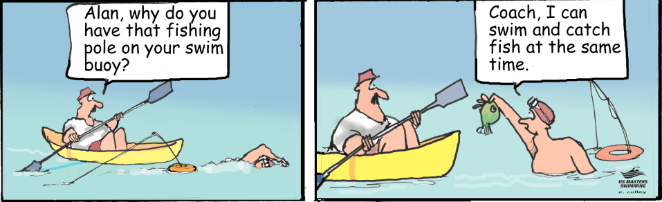 Fishing in the Open Water Cartoon